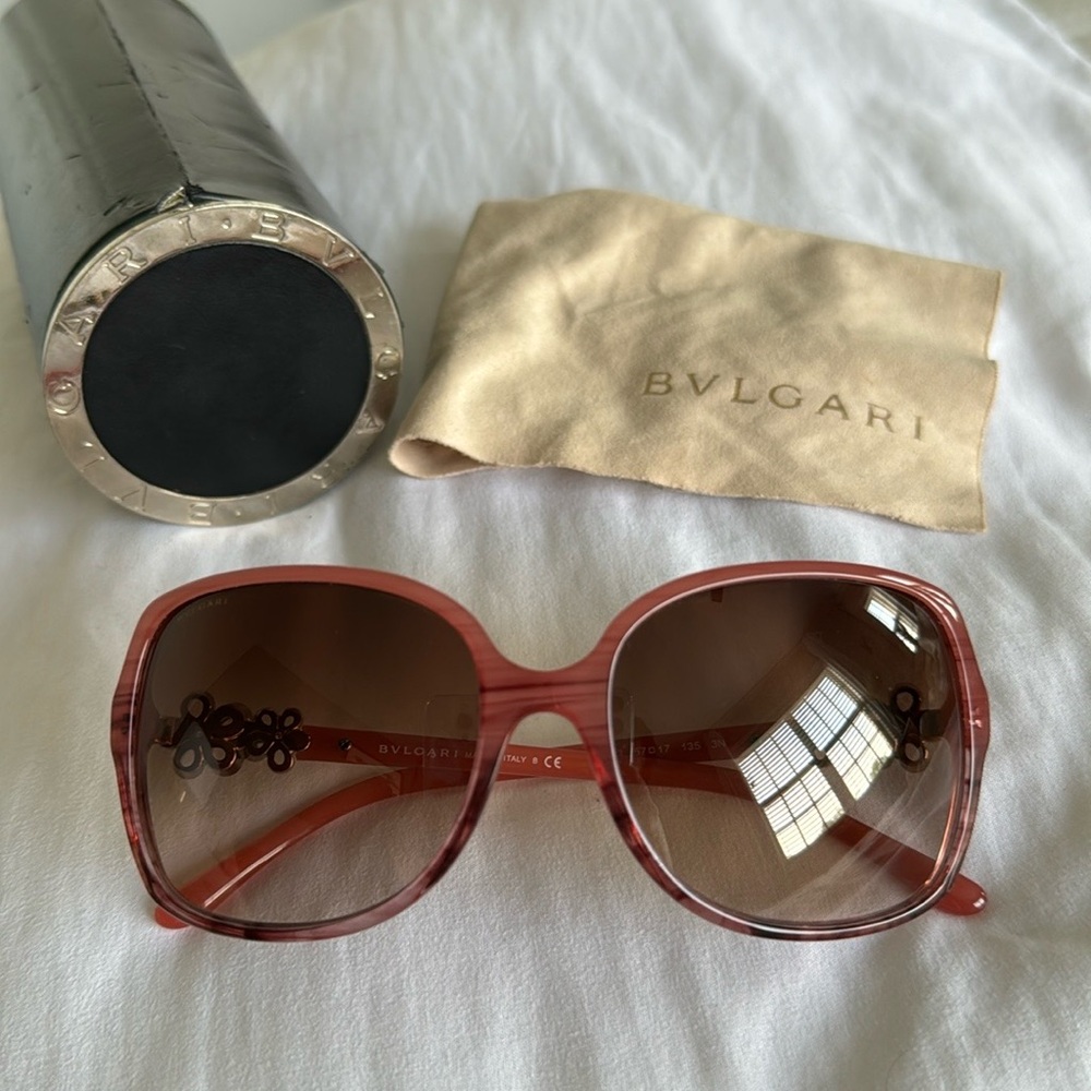 Bvlgari crystal flower sunglasses (Pink)